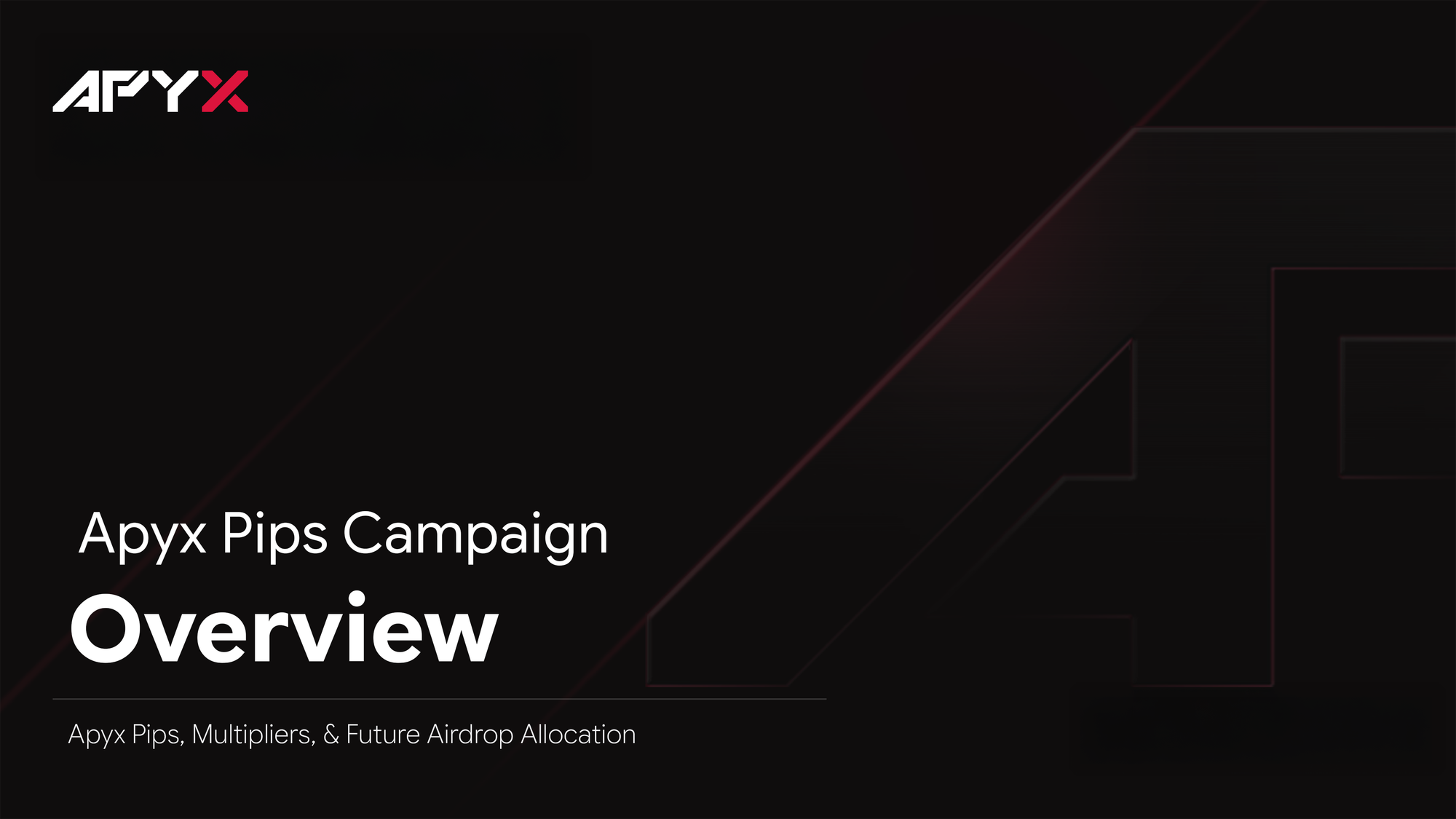 Season 1 Overview: Apyx Pips, Multipliers, & Future Airdrop Allocation